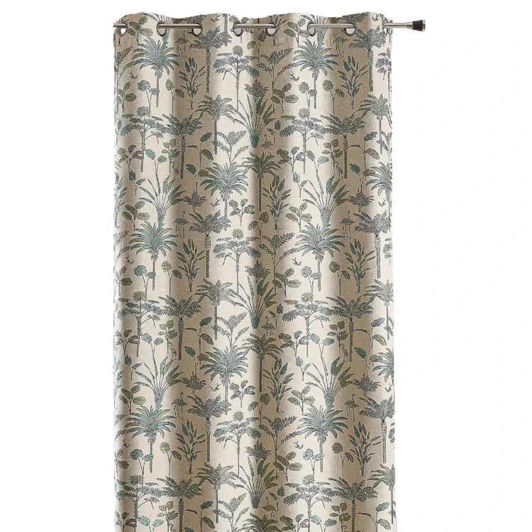 Exotischer Jacquard-Vorhang mit Palmenmotiv