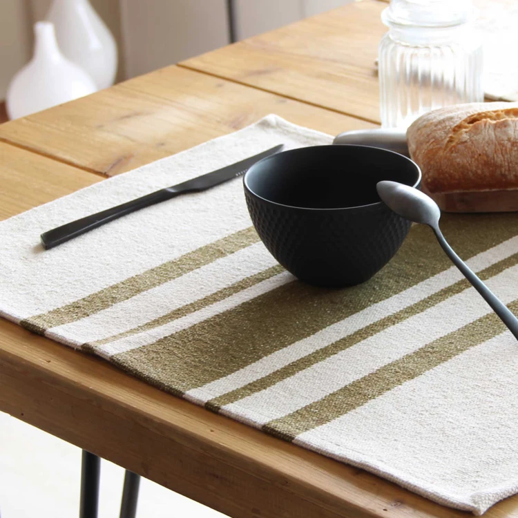 Lot de 4 Sets de table coton épais Rustique