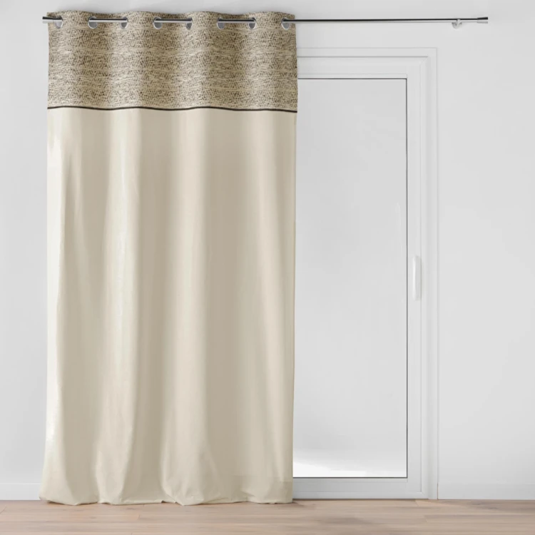 Cortina com ilhós Camalia Top Jacquard