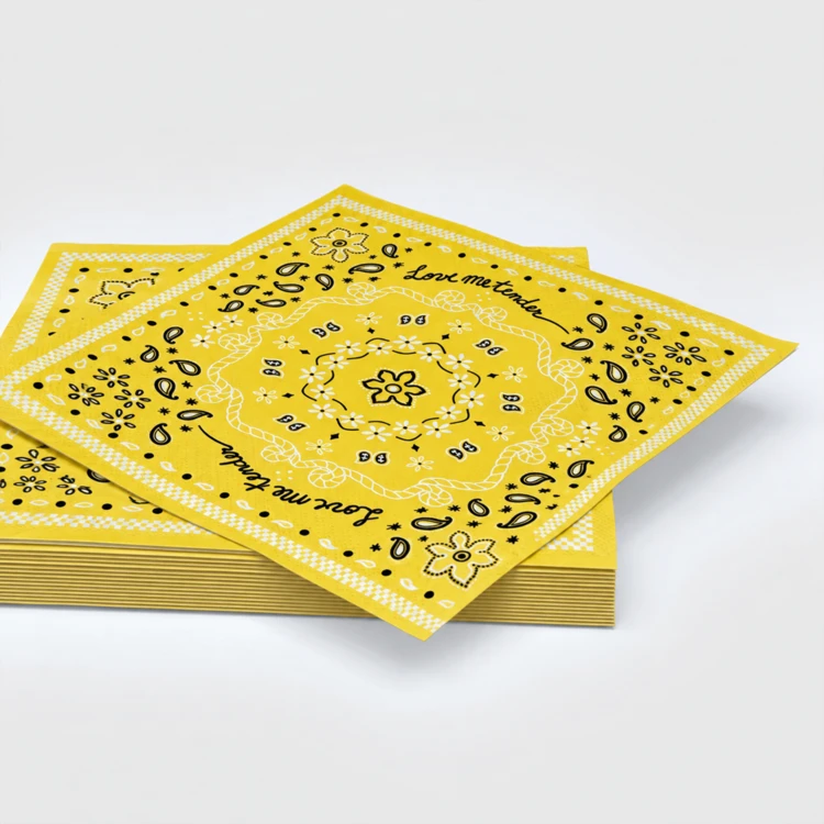 Lot de 20 serviettes papier bandana