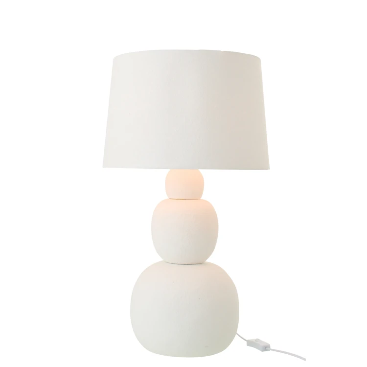 Tischlampe aus abgerundeter Töpferware