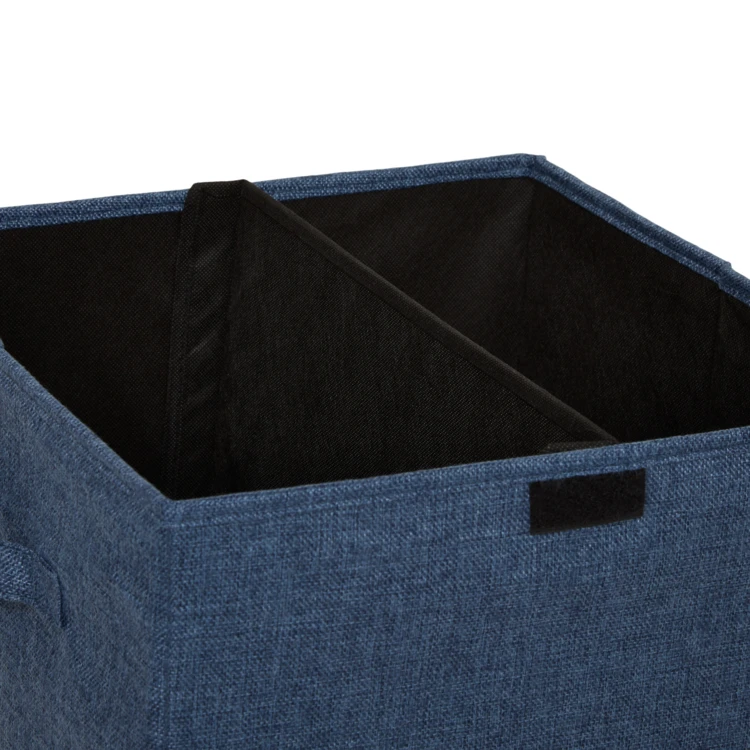 Opvouwbare wasmand van houtvezelplaat en polyester