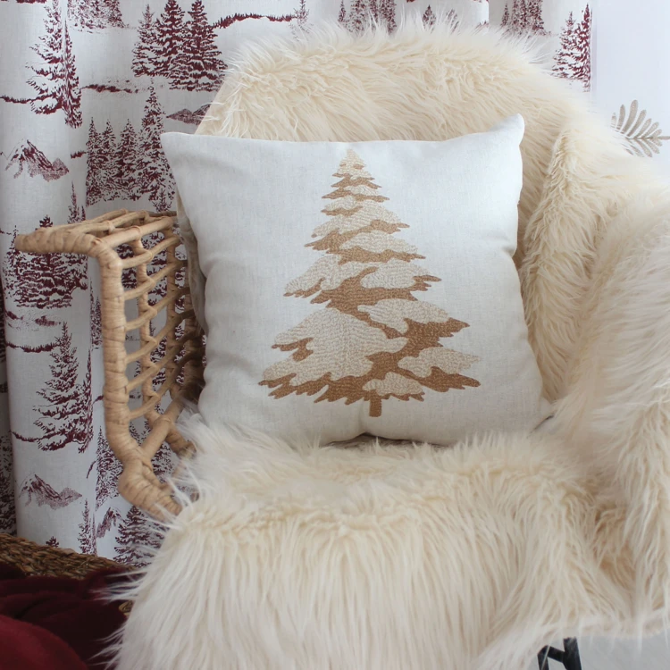 Coussin décoratif motif sapin