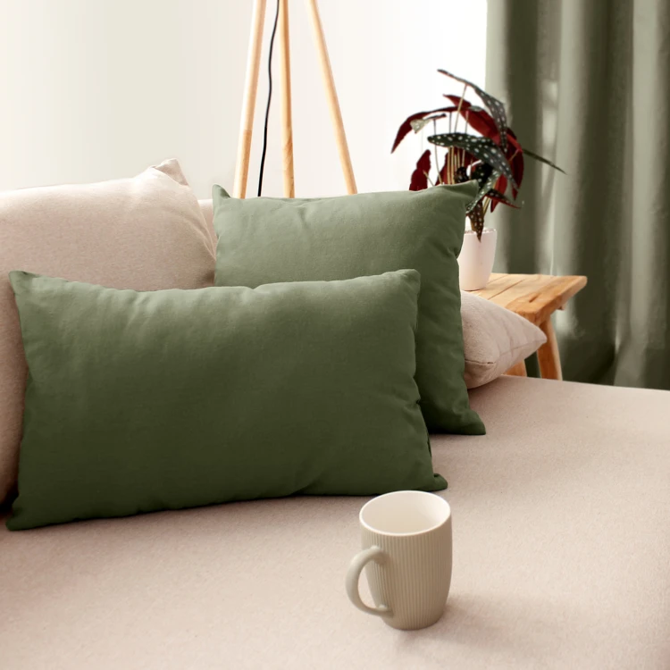 Coussin non déhoussable en coton uni