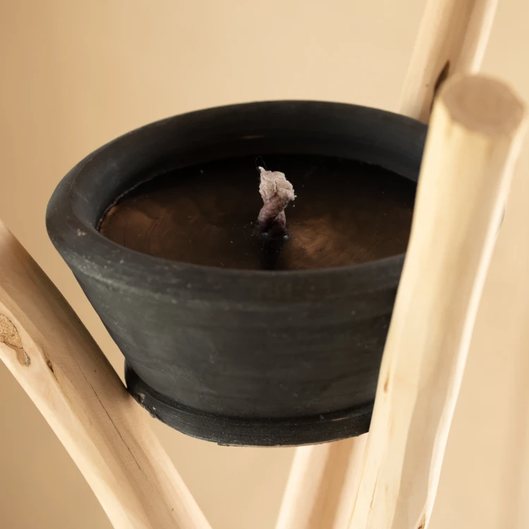 Lanterna grande de exterior com vela