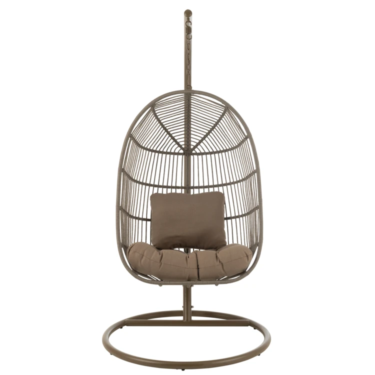 Fauteuil suspendu acier et corde