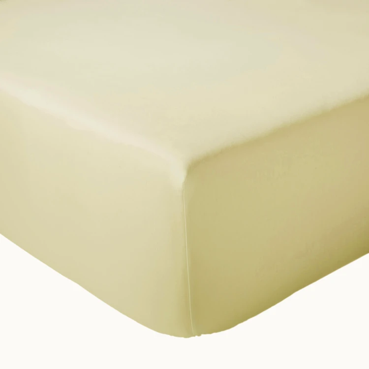 Drap-housse uni en satin de coton