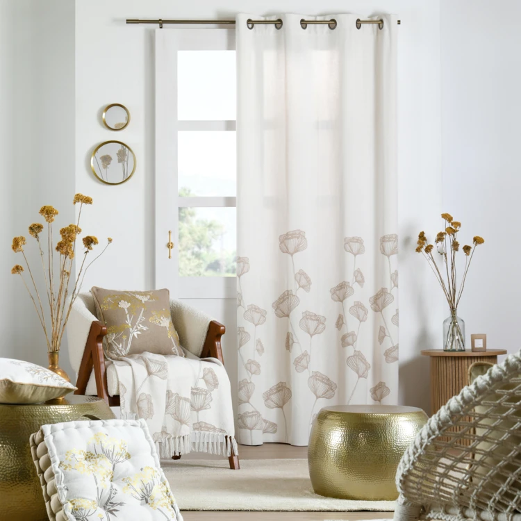 Coussin  feuillage doré