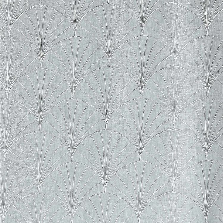 Paire de petits voilages brodés au style art déco
