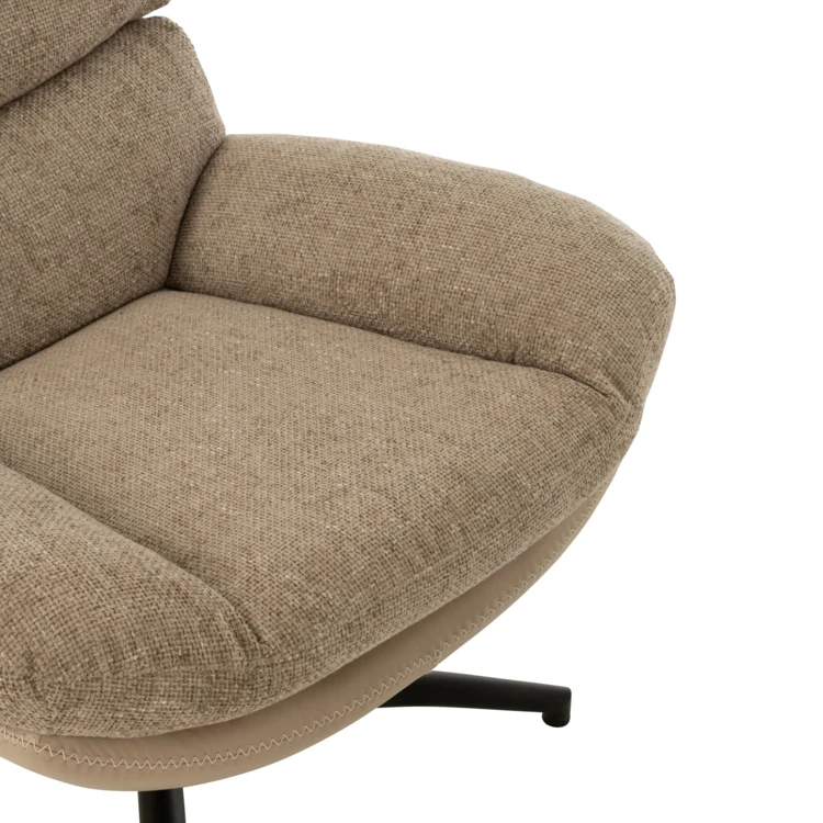 Fauteuil relax pivotant et repose pied
