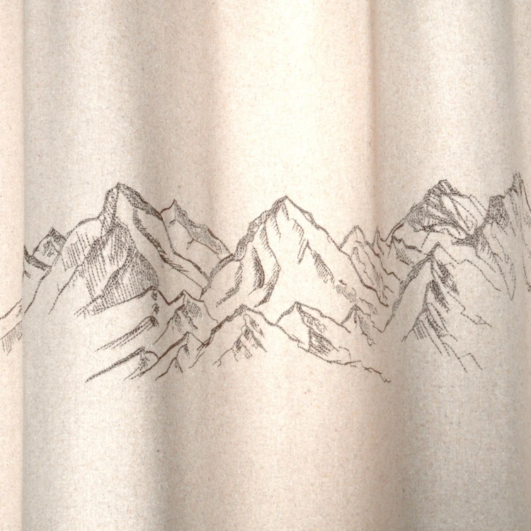 Rideau tamisant montagne à œillets effet lainage