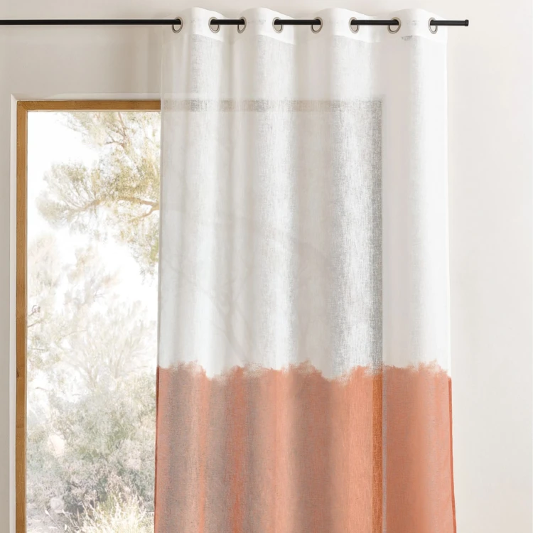 Voilage tie and dye bi-colore