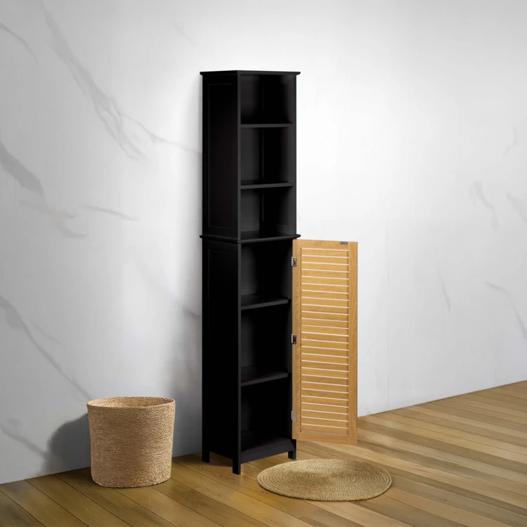 Badezimmerschrank mit Lamellentür und Stauraum
