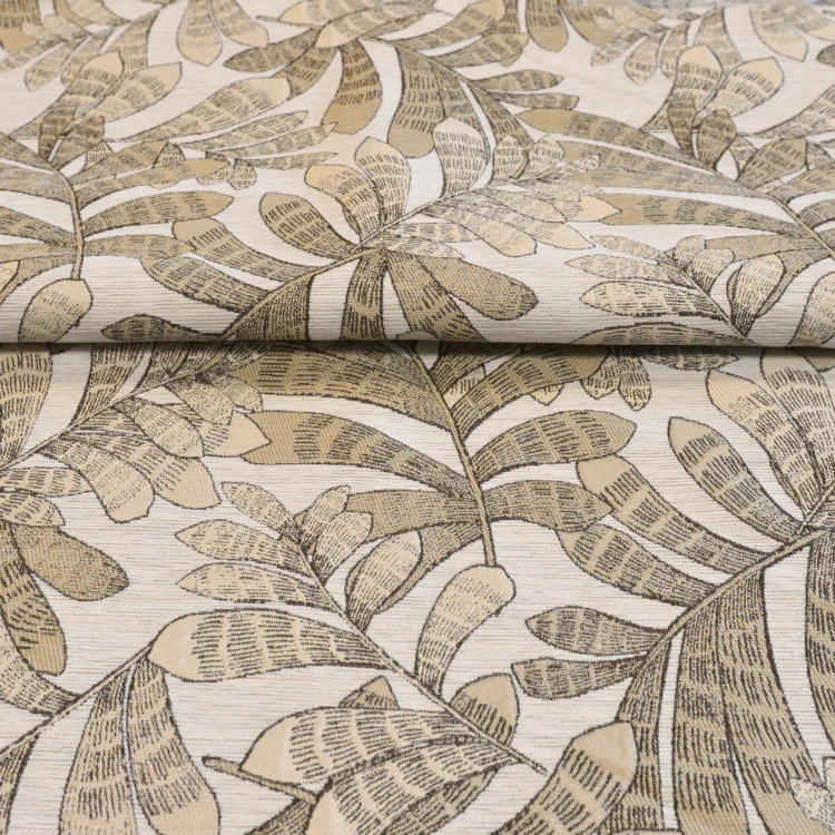 Dämpfender Jacquard-Vorhang mit Pflanzenmotiven