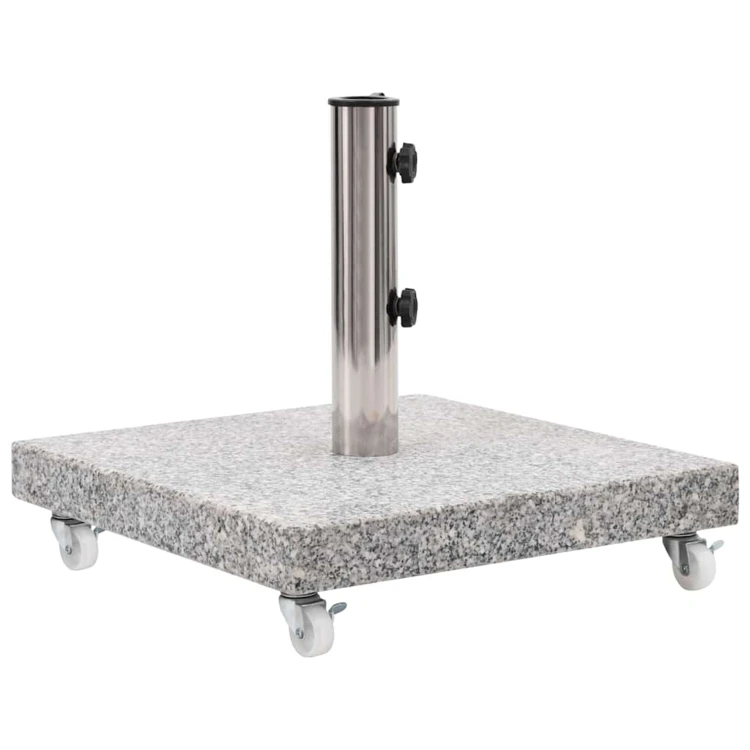 Socle de parasol en granit à roulette
