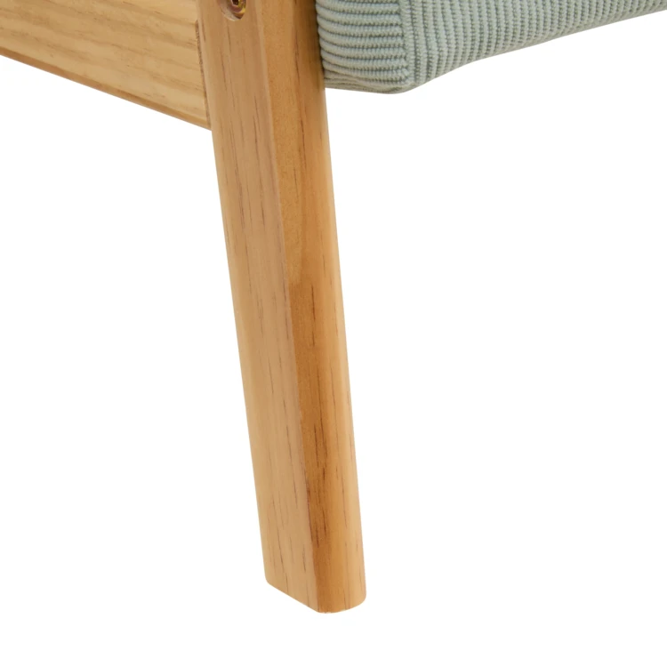 Fauteuil enfant en velours côtelé avec structure en bois