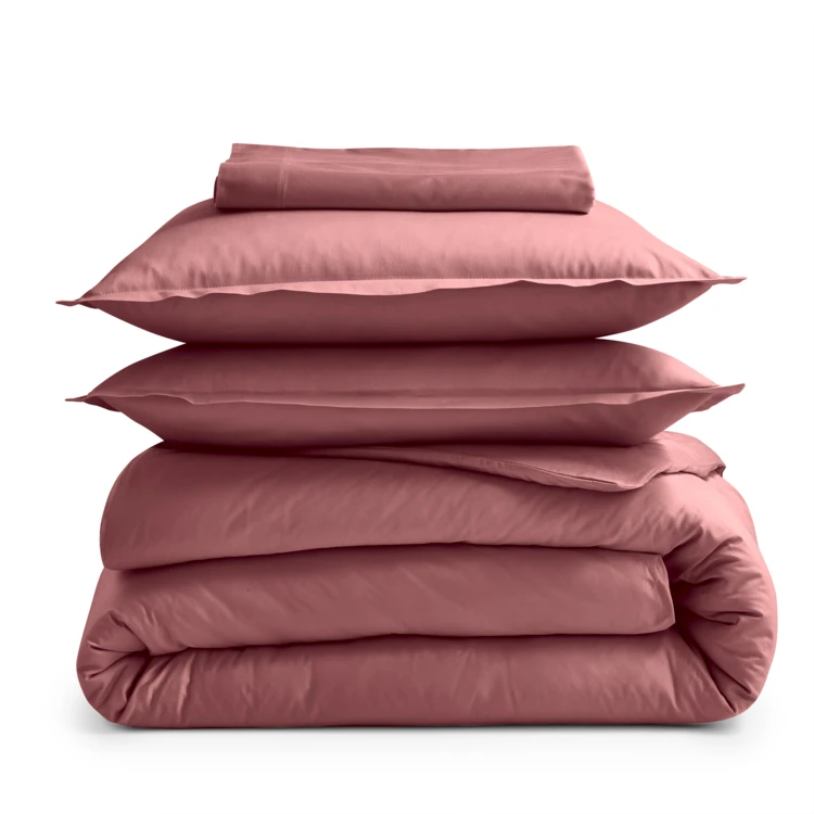Drap plat piqué uni en percale de coton