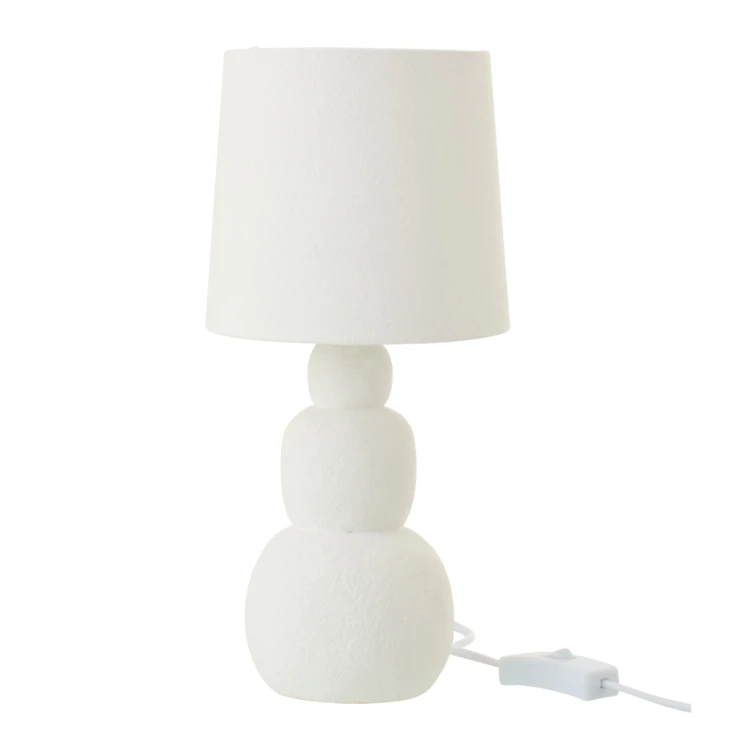 Tischlampe aus abgerundeter Töpferware