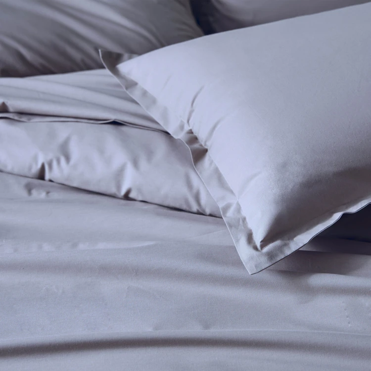 Taie de traversin percale de coton piquée unie