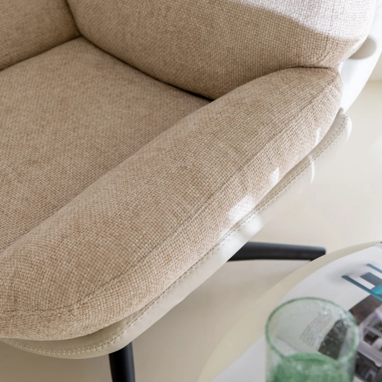 Fauteuil relax pivotant et repose pied