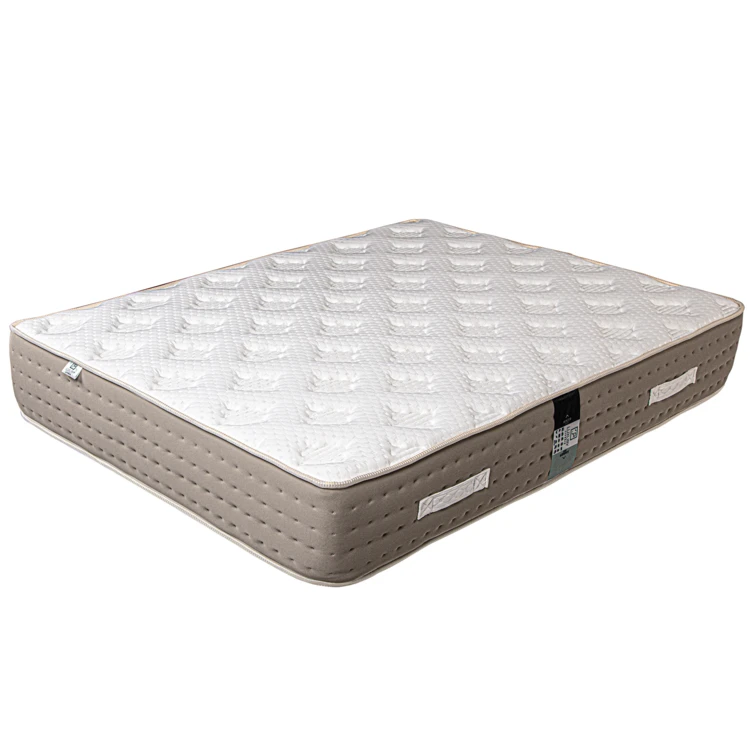 Ensemble literie ressorts ensachés 26 cm avec sommier bois massif blanc