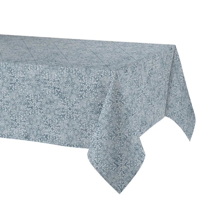 Nappe rectangulaire en polycoton enduit anti-tache graphique