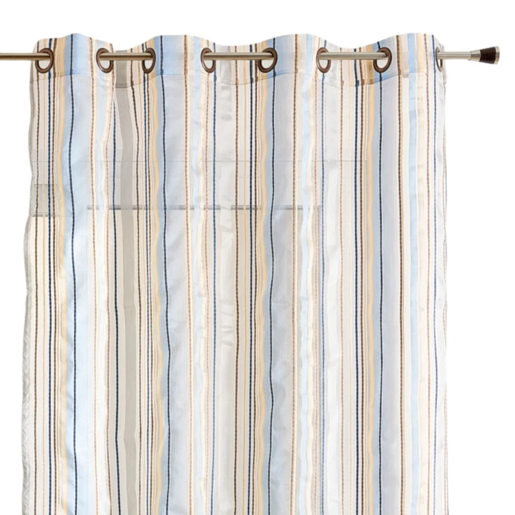 Voile di organza a righe con occhielli