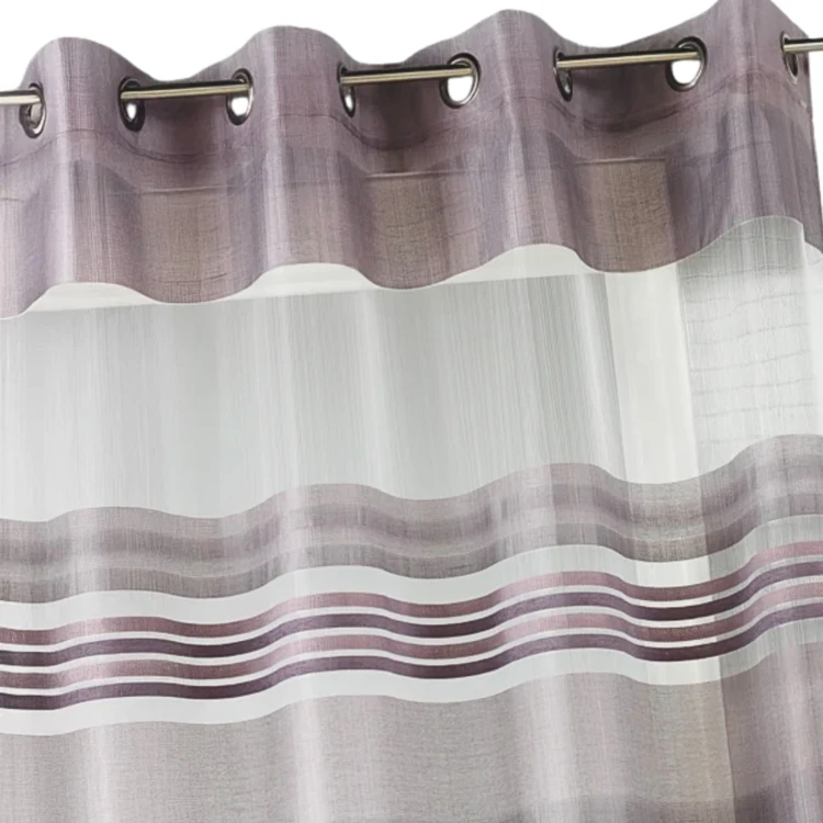 Vorhang Organza gewebte horizontale Streifen