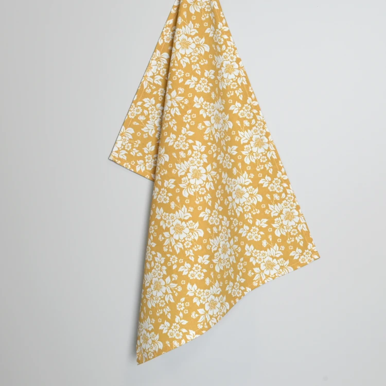Torchon de cuisine en coton à motif floral imprimé