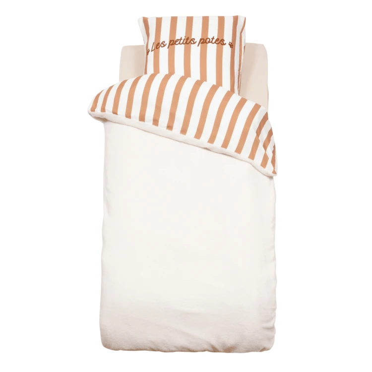 Omkeerbaar kinderbeddengoed met bouclette-effect