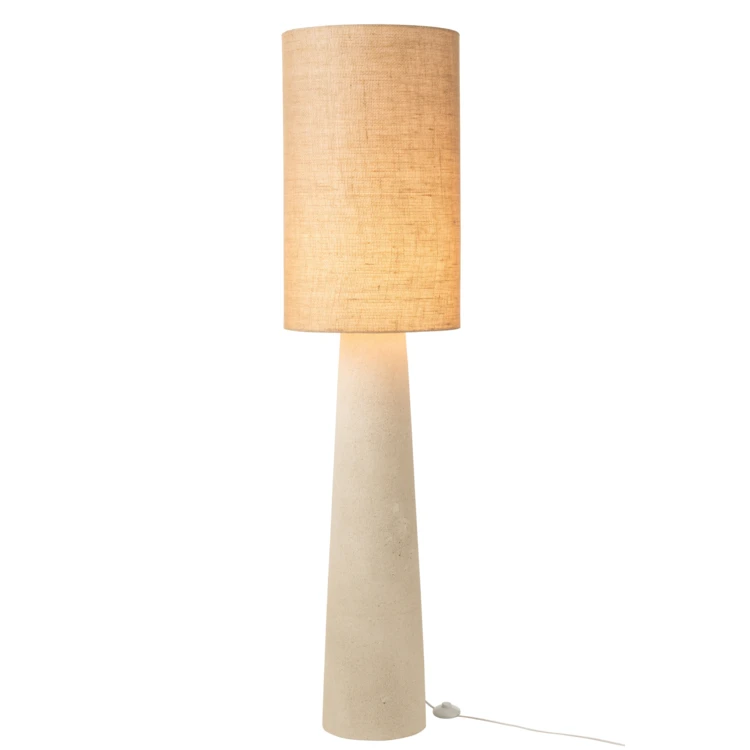 Stehlampe aus Jute und Glasfaser