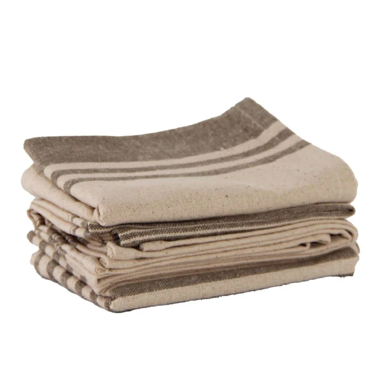 Lot de 3 torchons 100% coton lavé