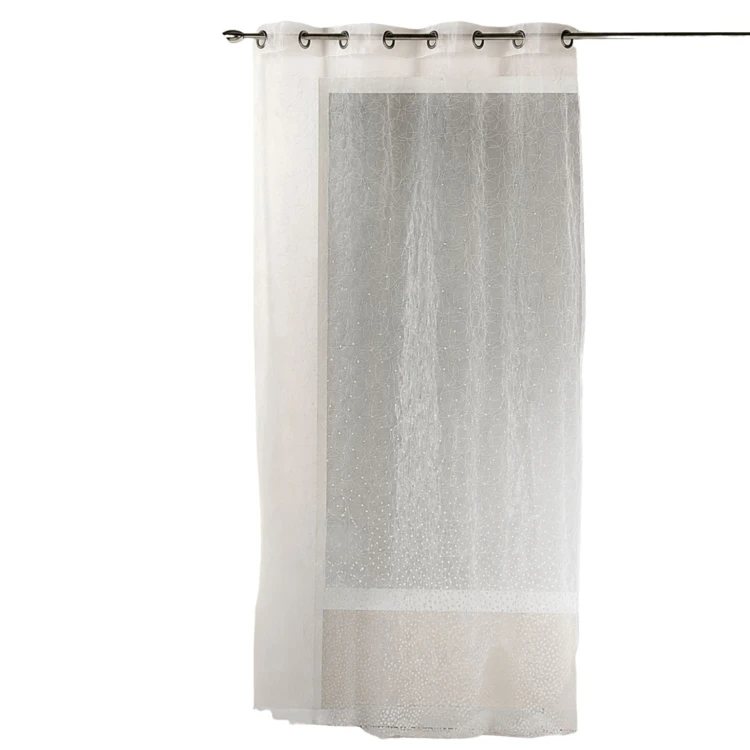 Voilage en organza dévoré et brodé
