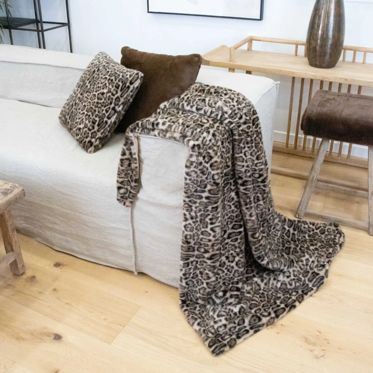 Plaid motif léopard