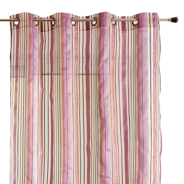 Voile di organza a righe con occhielli