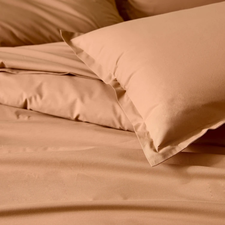 Taie de traversin percale de coton piquée unie