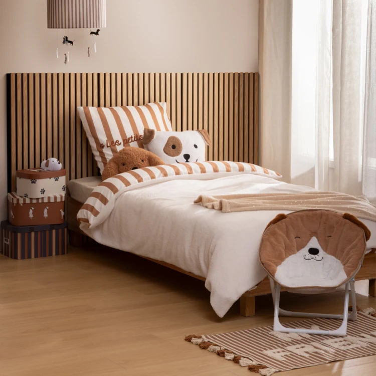 Omkeerbaar kinderbeddengoed met bouclette-effect