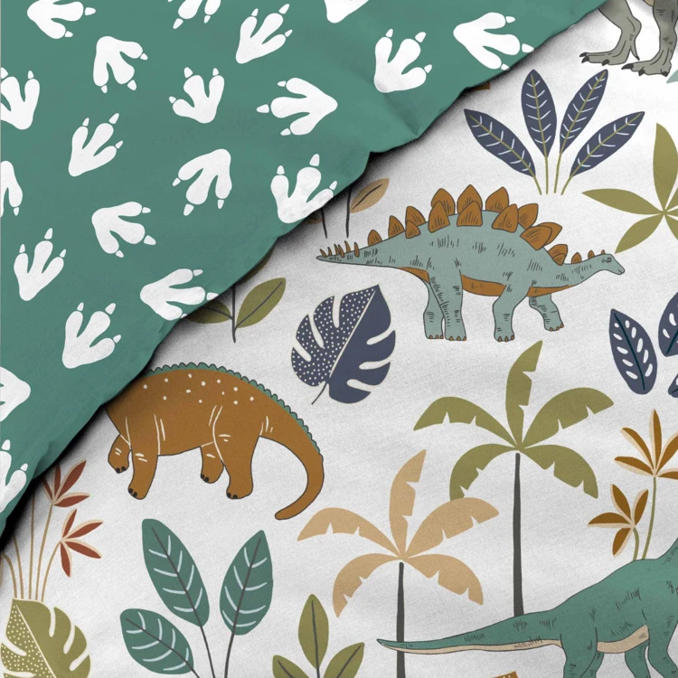 2-delig omkeerbaar dinosaurus bed set