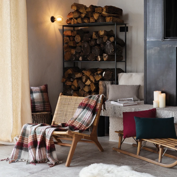 Plaid Tartan Schottenmuster Mohair-Effekt