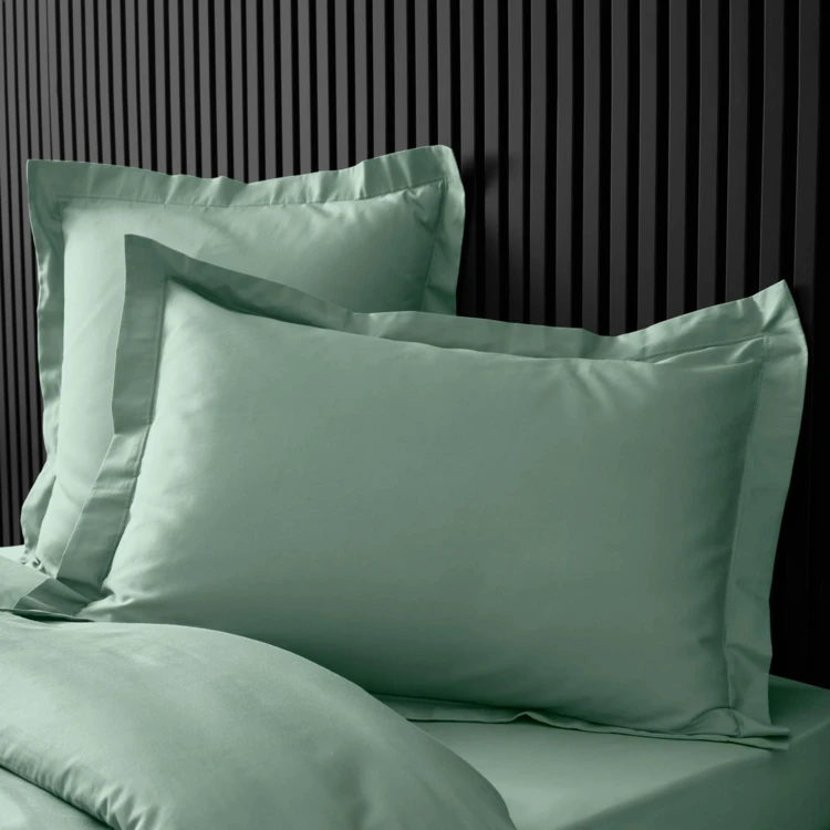 Taie d'oreiller volant plat 100% percale de coton ORIGINE