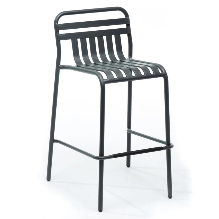 Tabouret extérieur haut avec dossier