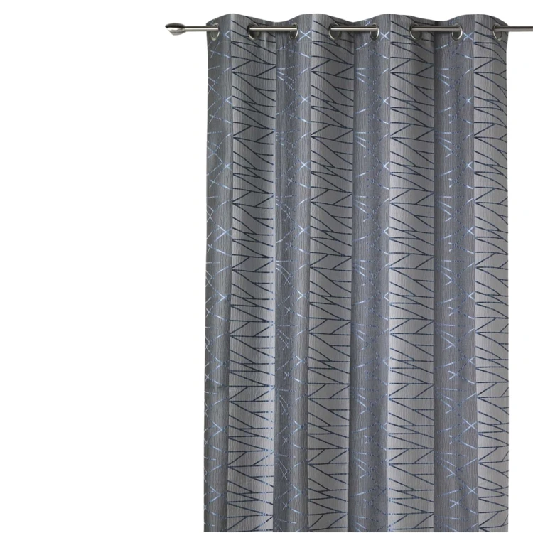 Rideau tamisant en jacquard à rayures verticales design