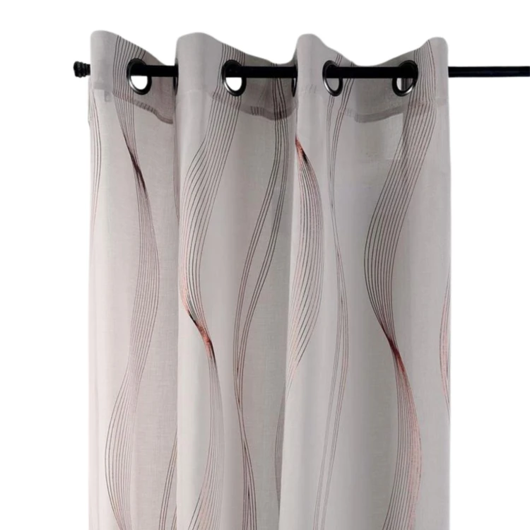 Voile metallizzato a righe ondulate