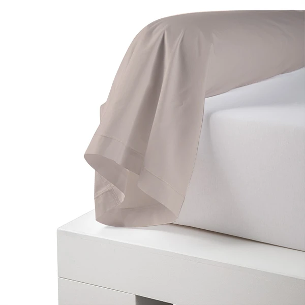 Taie de traversin percale de coton piquée unie