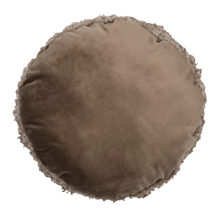 Coussin rond bouclette doudou