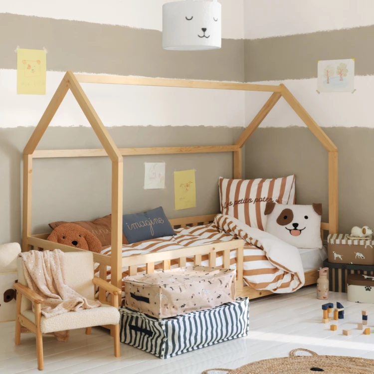 Omkeerbaar kinderbeddengoed met bouclette-effect