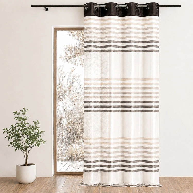 Bunt gestreiftes Organza-Vorhangtuch