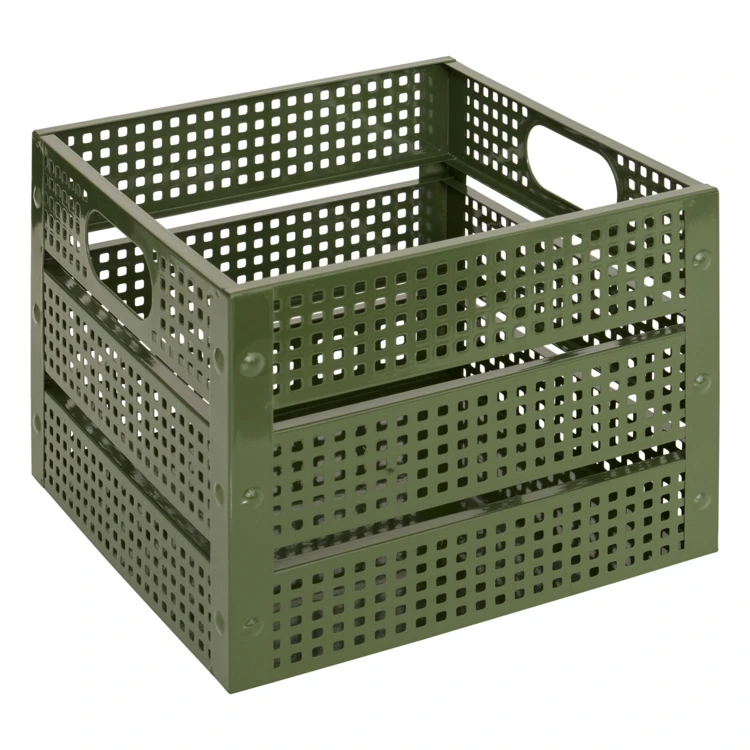 Set de 4 caisses de rangement en métal empilables