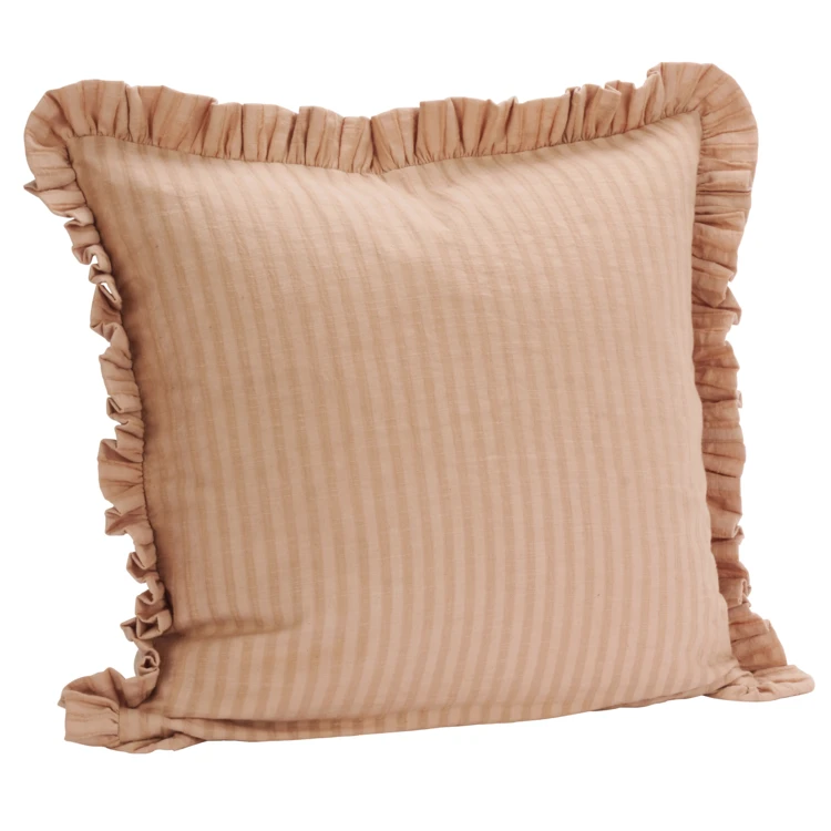 Housse de coussin 100% coton volant plat MADAM STOLTZ