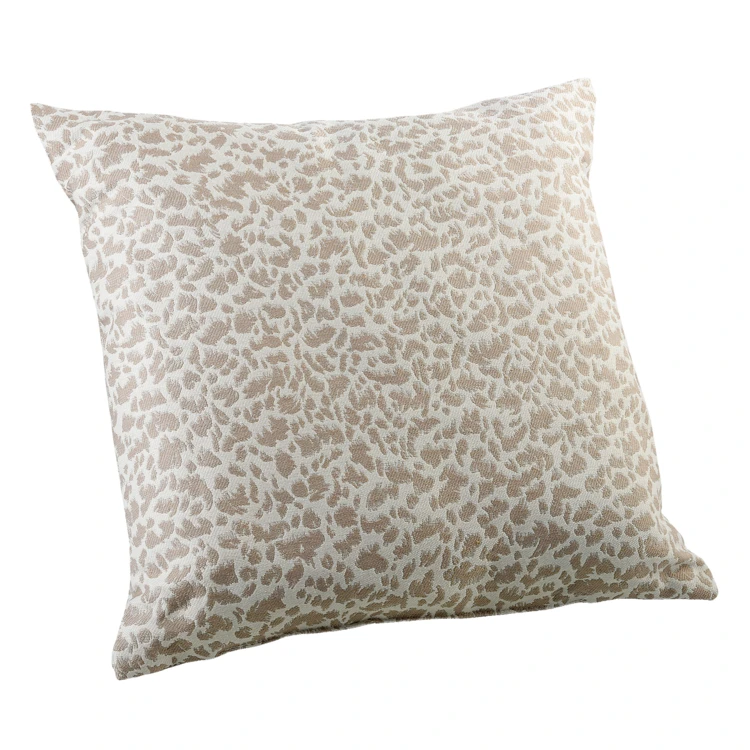 Coussin jacquard abstrait texturé style naturel